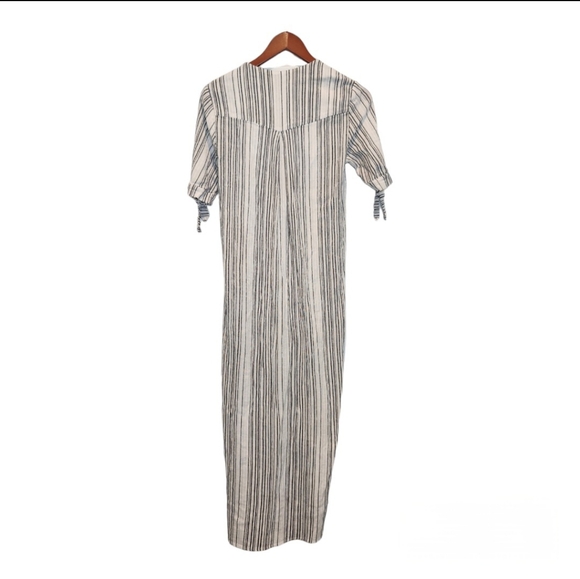 Reformation Striped Linen Dress Size Medium Without Belt - Picture 9 of 9
